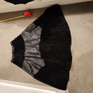 VINTAGE Leather and Suede long skirt. AGGIE GEORGETTE FOR CHORDAS